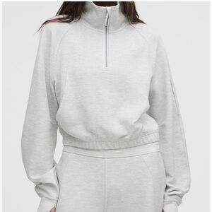 Lululemon Athletica Light Gray waffle quarter zip